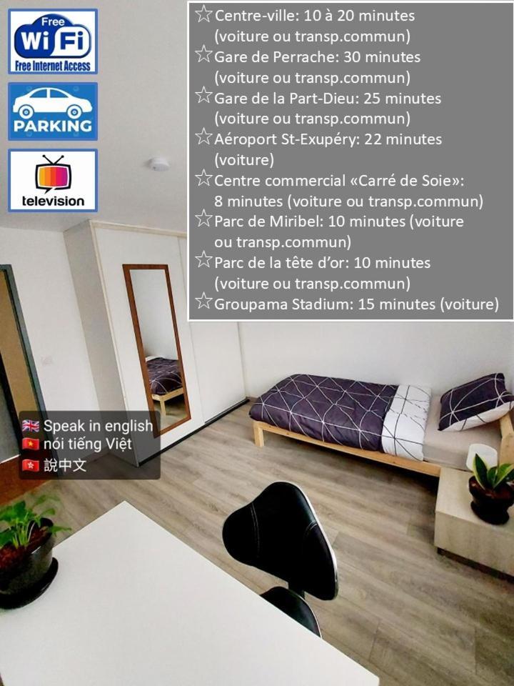 K&N - Maison A Partager Avec D'Autres Voyageurs - Chambre Privee - Jardin - Balcon Vaulx-en-Velin Buitenkant foto